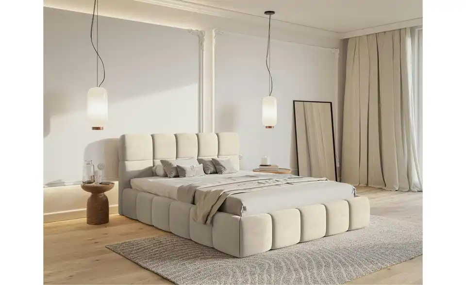 Selsey Polsterbett Cloudy mit Bettkasten, in Wohnsituation