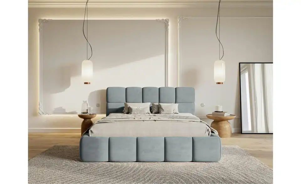 Selsey Polsterbett Cloudy mit Bettkasten, in Wohnsituation