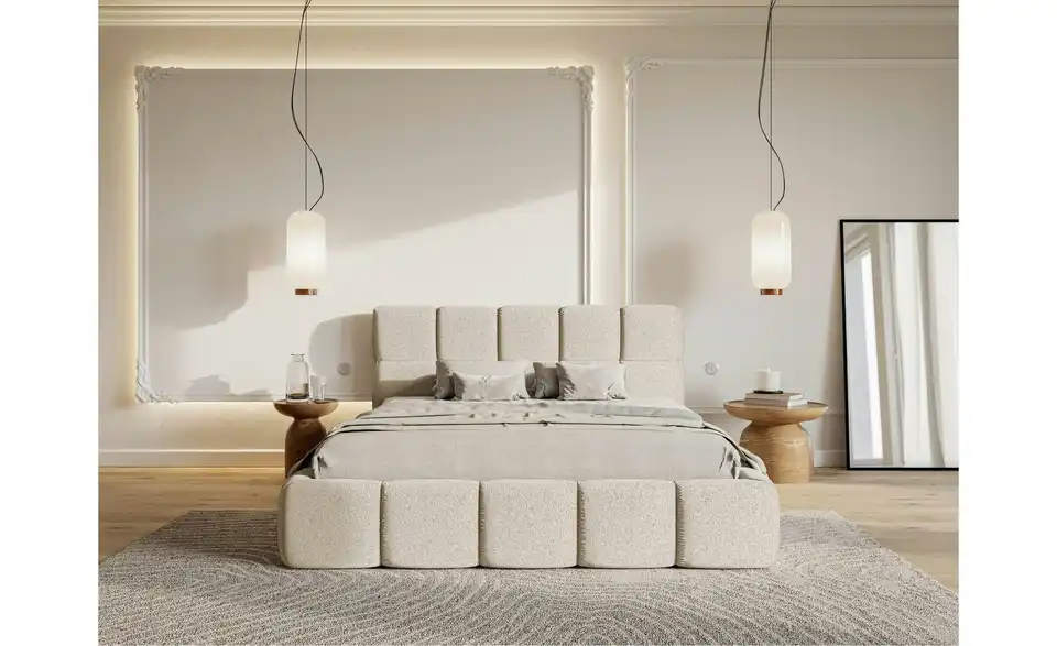 Selsey Polsterbett Cloudy mit Bettkasten, in Wohnsituation