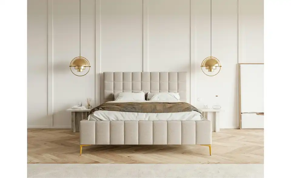 Selsey Polsterbett Szejlo mit Bettkasten, in Wohnsituation