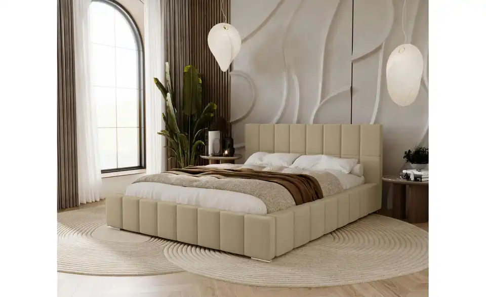 Polsterbett mit Stauraum Ayr, in Wohnsituation