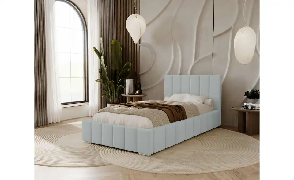 Polsterbett mit Stauraum Ayr, in Wohnsituation