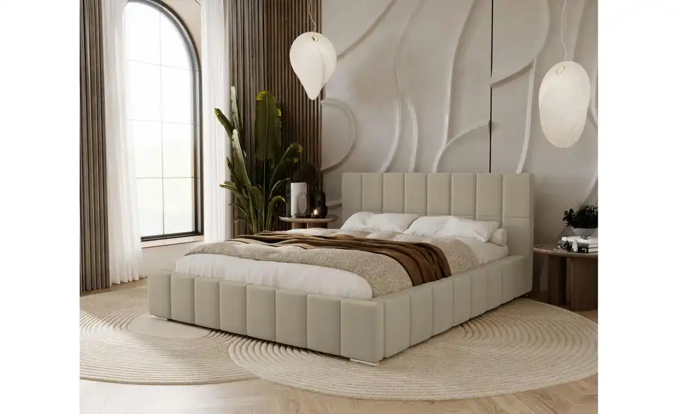 Polsterbett mit Stauraum Ayr, in Wohnsituation