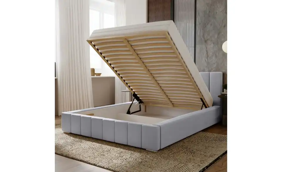 Polsterbett mit Stauraum Nelia, Funktionsansicht