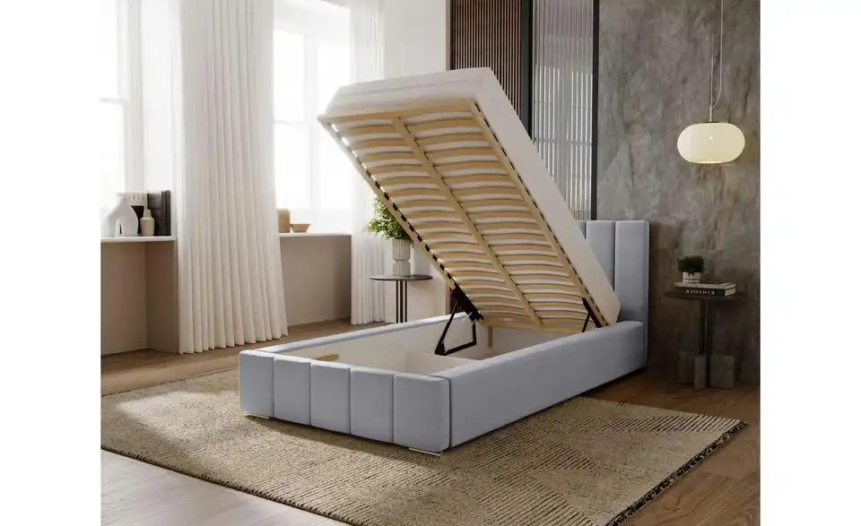 Polsterbett mit Stauraum Nelia, Funktionsansicht