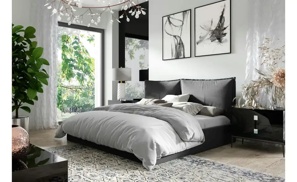 Polsterbett Glam mit Bettkasten, in Wohnsituation