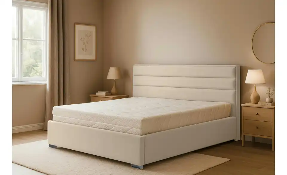 Polsterbett Cezar mit Bettkasten, in Wohnsituation