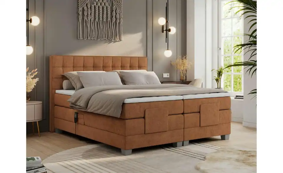 Motor Boxspringbett Elektro mit Bettkasten, in Wohnsituation