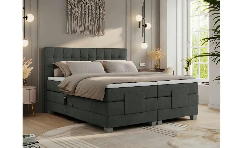 Motor Boxspringbett Elektro mit Bettkasten, in Wohnsituation