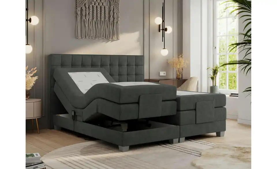 Motor Boxspringbett Elektro mit Bettkasten, Funktionsansicht
