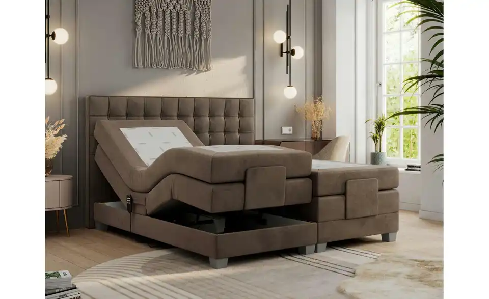 Motor Boxspringbett Elektro mit Bettkasten, Funktionsansicht