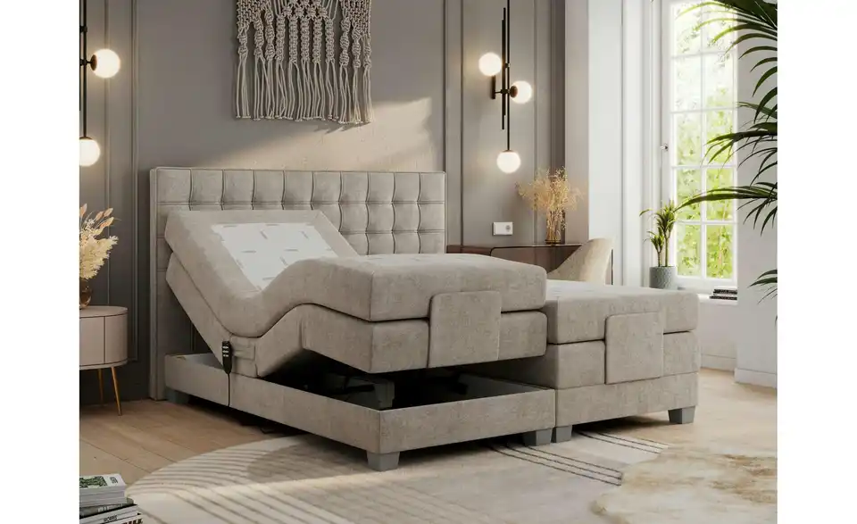 Motor Boxspringbett Elektro mit Bettkasten, Funktionsansicht