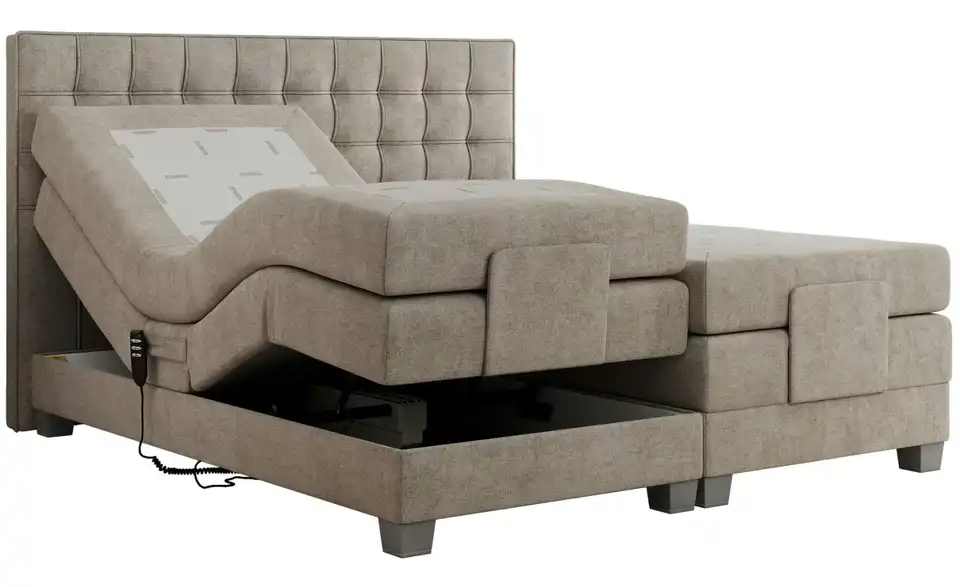Motor Boxspringbett Elektro mit Bettkasten, Detailansicht