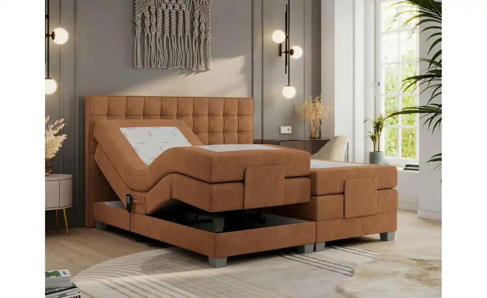 Motor Boxspringbett Elektro mit Bettkasten, Funktionsansicht