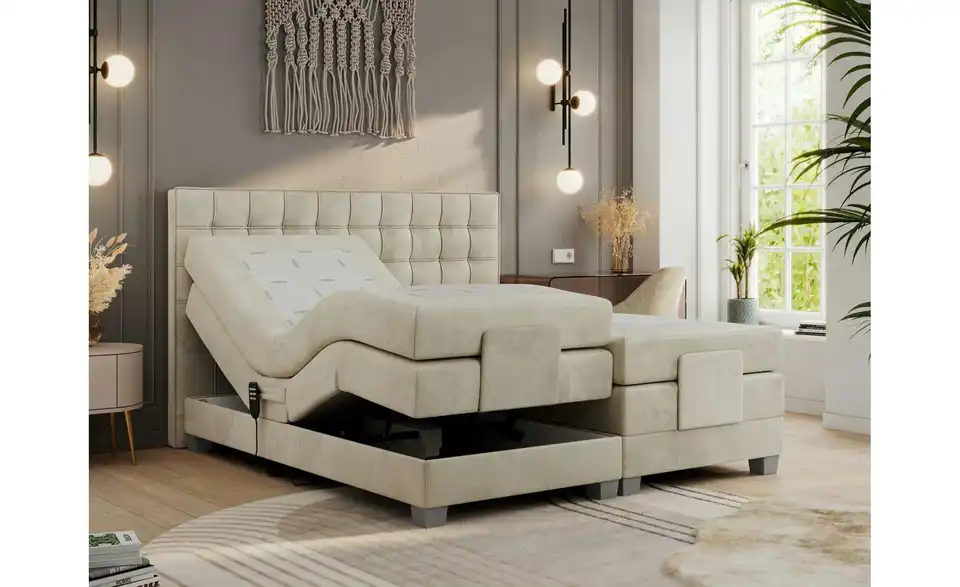 Motor Boxspringbett Elektro mit Bettkasten, Funktionsansicht