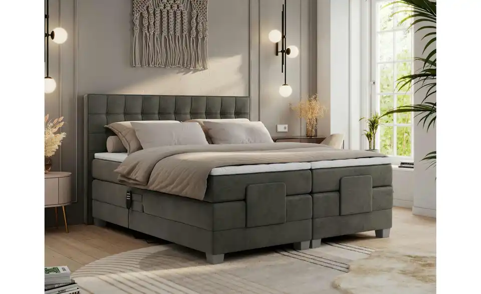 Motor Boxspringbett Elektro mit Bettkasten, in Wohnsituation