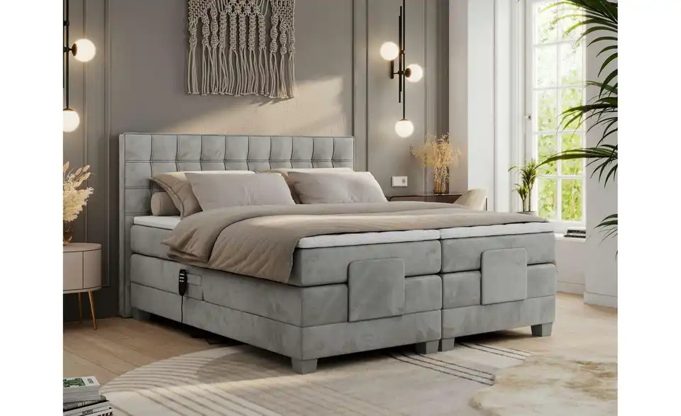 Motor Boxspringbett Elektro mit Bettkasten, in Wohnsituation
