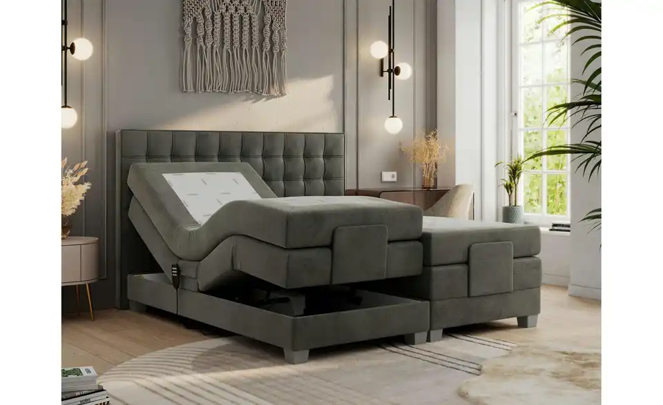 Motor Boxspringbett Elektro mit Bettkasten, Funktionsansicht