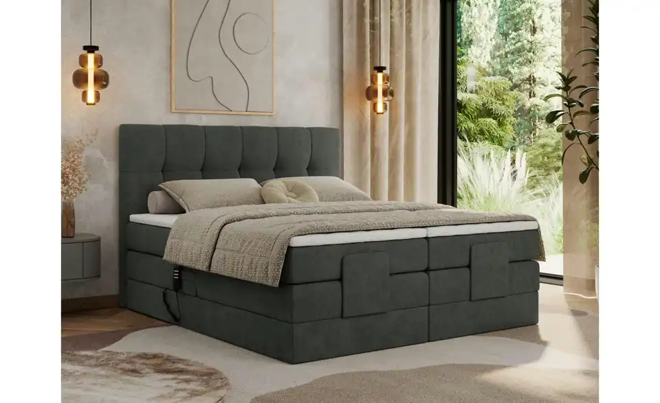 Motor Boxspringbett Vittoria mit Bettkasten, in Wohnsituation