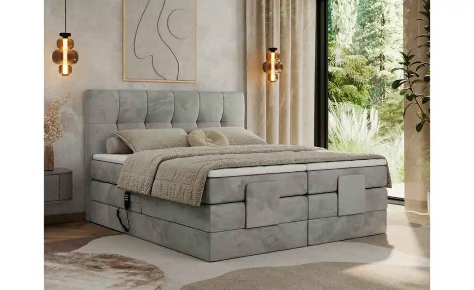 Motor Boxspringbett Vittoria mit Bettkasten, in Wohnsituation