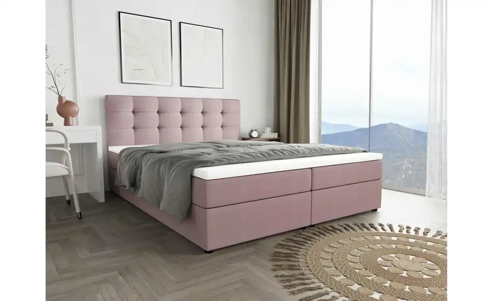 Boxbett Fado 2 mit Stauraum, Matratze H3 und Topper, in Wohnsituation