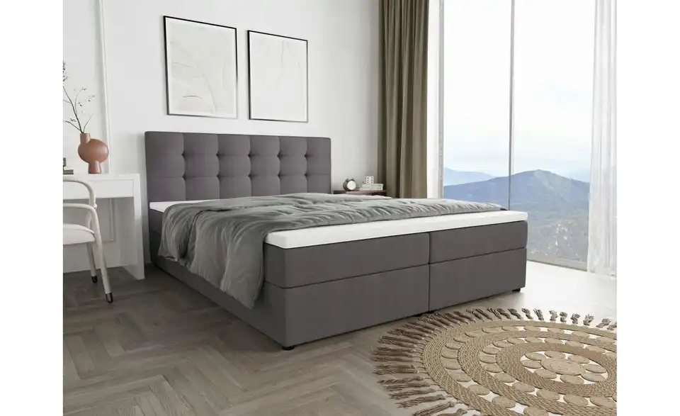 Boxbett Fado 2 mit Stauraum, Matratze H3 und Topper, in Wohnsituation