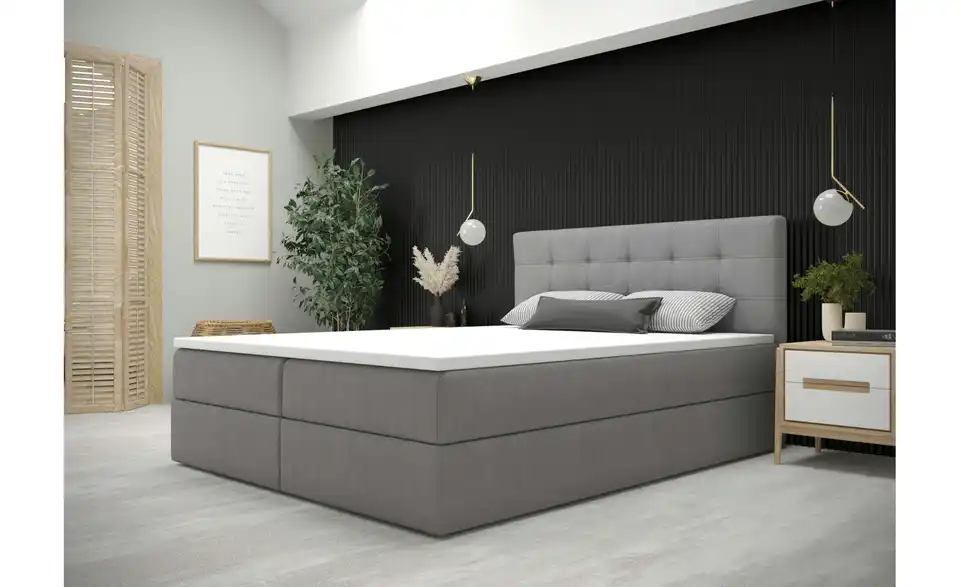 Boxbett Fado 2 mit Stauraum, Matratze H3 und Topper, in Wohnsituation