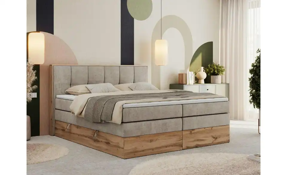 Boxspringbett Albero 1 King mit Bettkasten, in Wohnsituation