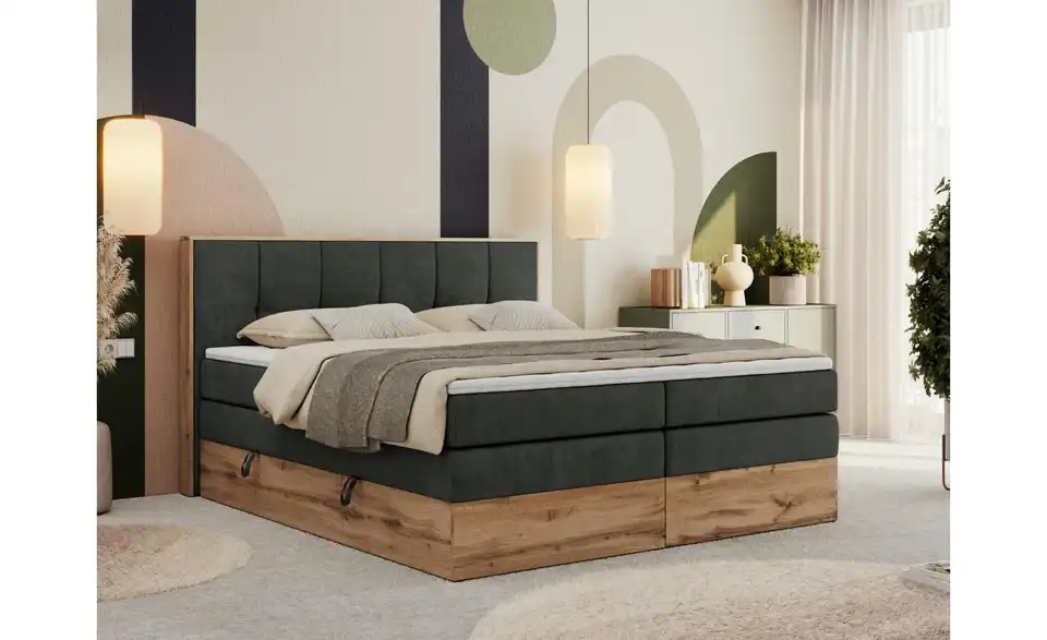 Boxspringbett Albero 1 King mit Bettkasten, in Wohnsituation