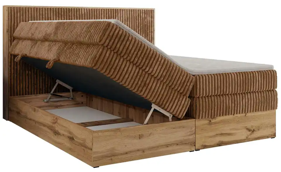 Boxspringbett Wood Classic King mit Bettkasten, Detailansicht