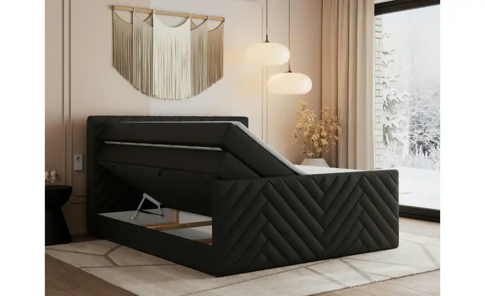 Boxspringbett Paris King Duo mit Bettkasten, Funktionsansicht