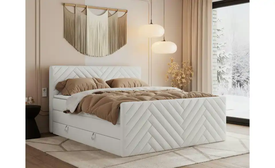 Boxspringbett Paris King Duo mit Bettkasten, in Wohnsituation