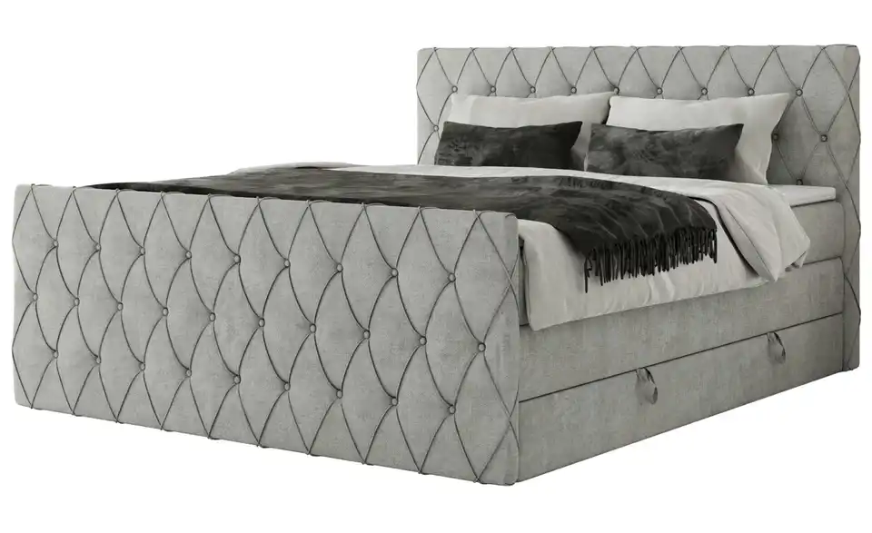 Boxspringbett Miren King Duo mit Bettkasten, Perspektive