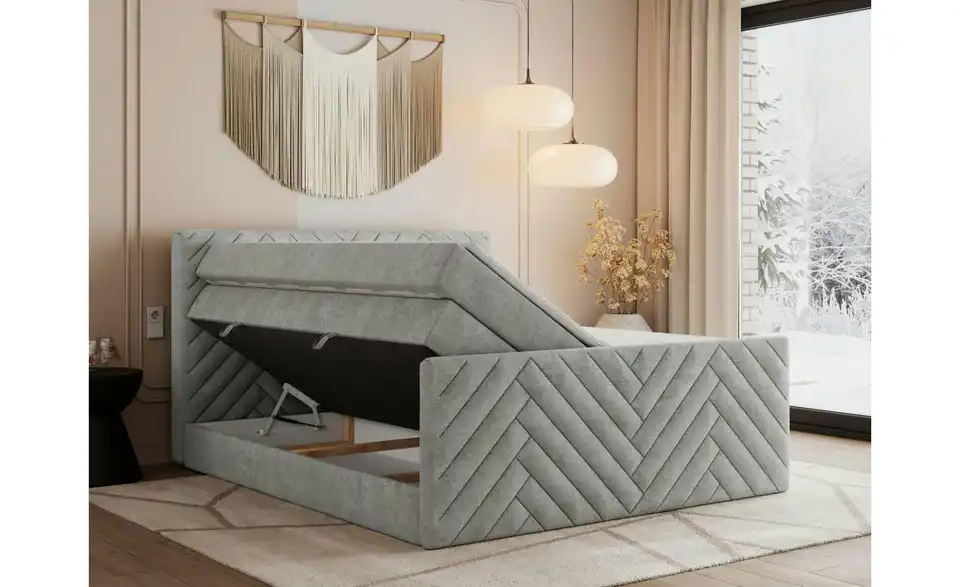 Boxspringbett Paris King Duo mit Bettkasten, Funktionsansicht