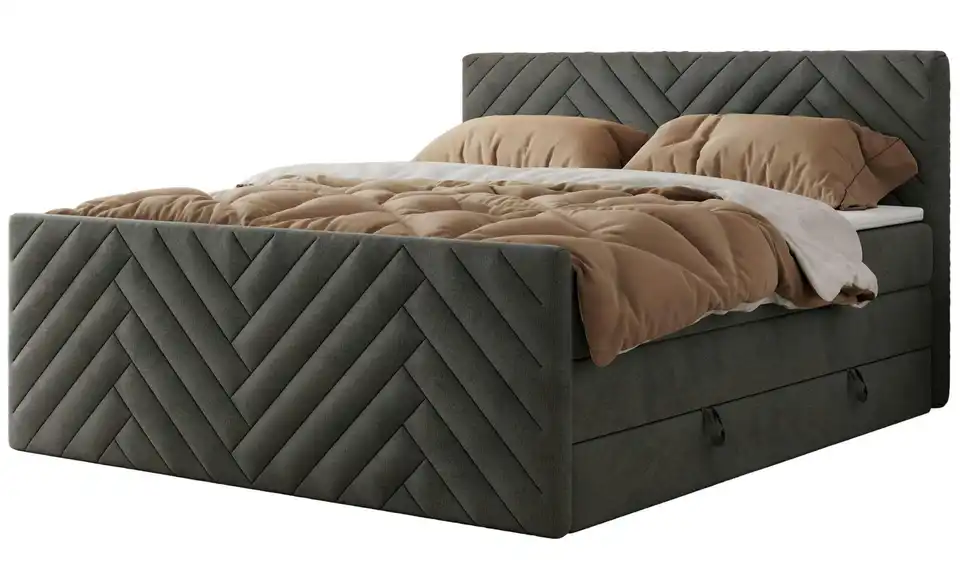 Boxspringbett Paris King Duo mit Bettkasten, Perspektive