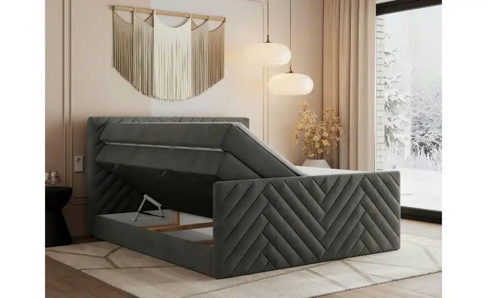 Boxspringbett Paris King Duo mit Bettkasten, Funktionsansicht