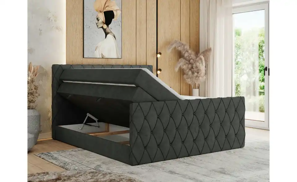 Boxspringbett Miren King Duo mit Bettkasten, Funktionsansicht