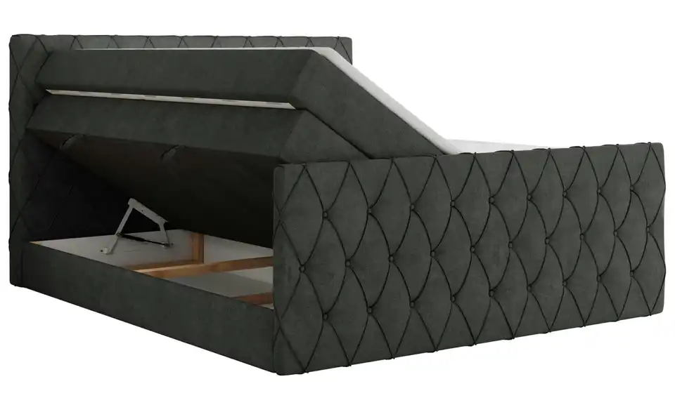 Boxspringbett Miren King Duo mit Bettkasten, Detailansicht