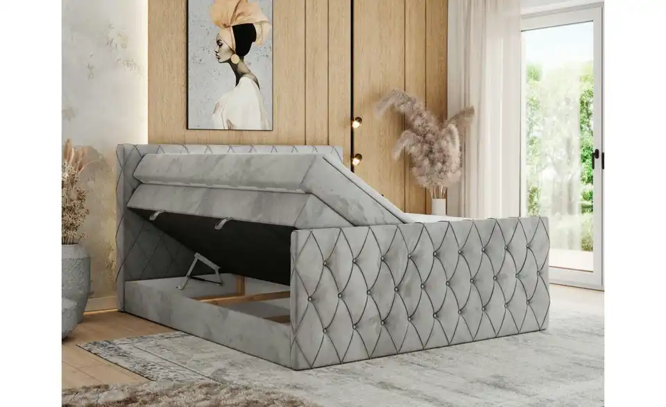 Boxspringbett Miren King Duo mit Bettkasten, Funktionsansicht