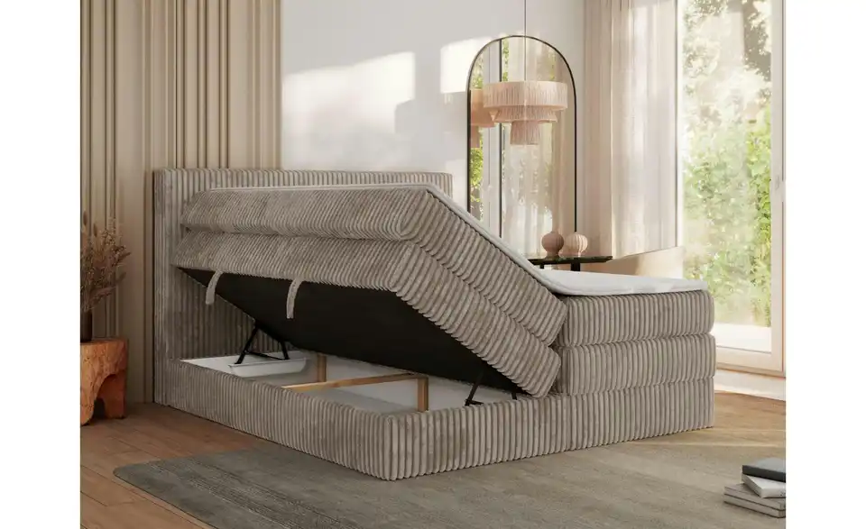 Boxspringbett Tiliano King mit Bettkasten, Funktionsansicht
