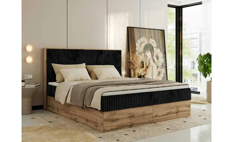 Boxbett Wood Classic mit Bettkasten, in Wohnsituation