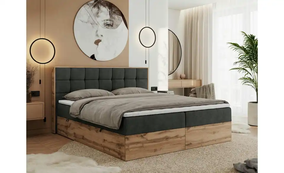 Boxbett Albero 1 mit Bettkasten, in Wohnsituation