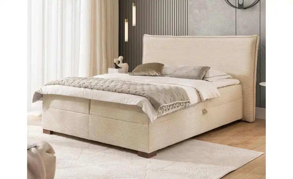 Boxbett Lovetti mit Bettkasten, Cord, H3, in Wohnsituation
