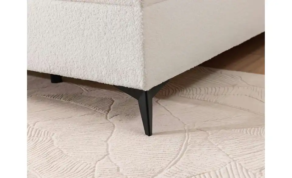 Boxbett Sonna mit Bettkasten, Bouclé-Stoff, Detailansicht