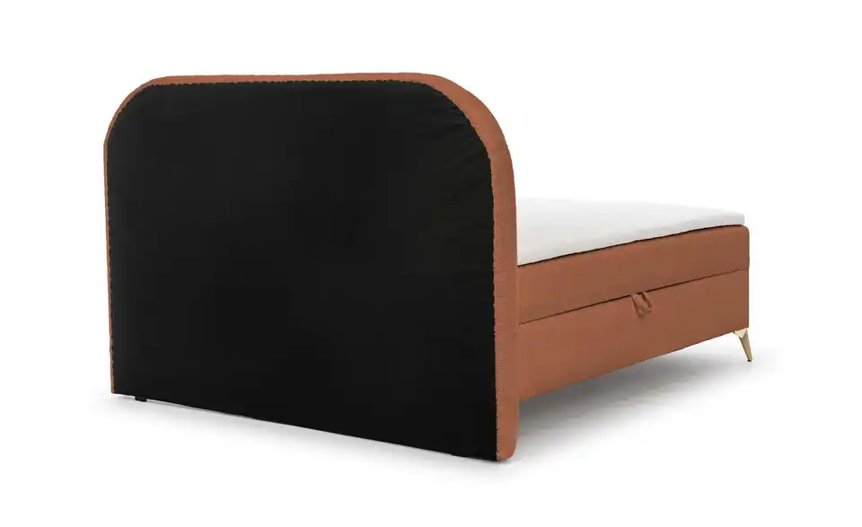 Boxbett Sonna mit Bettkasten, Bouclé-Stoff, Rückansicht