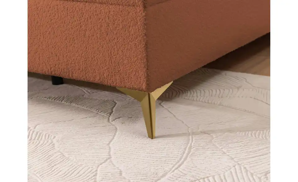 Boxbett Sonna mit Bettkasten, Bouclé-Stoff, Detailansicht