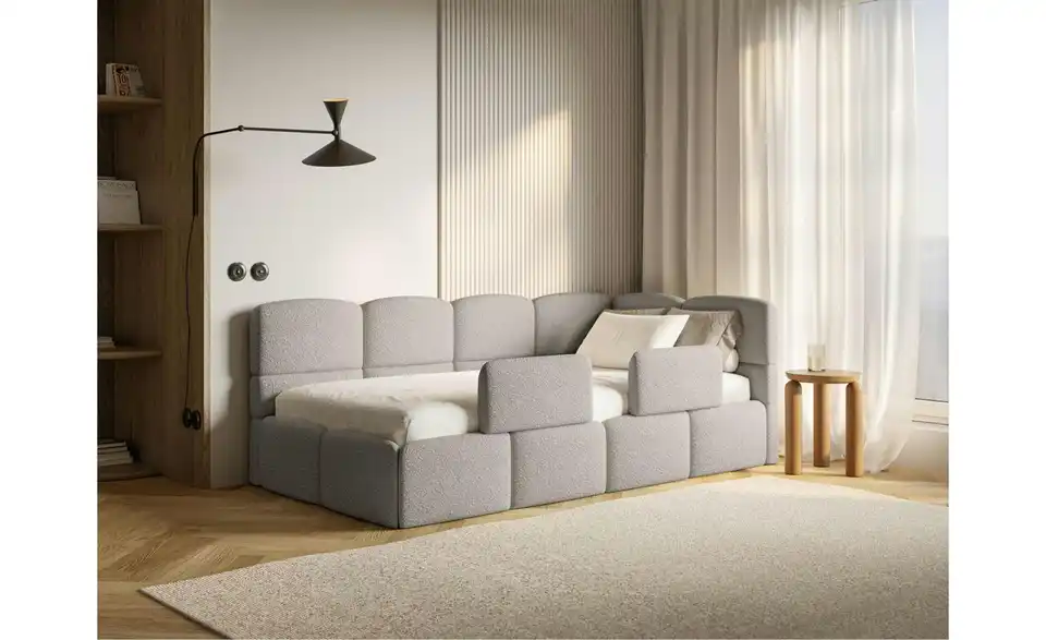 Selsey Polsterliege Cloudy mit Rausfallschutz, in Wohnsituation