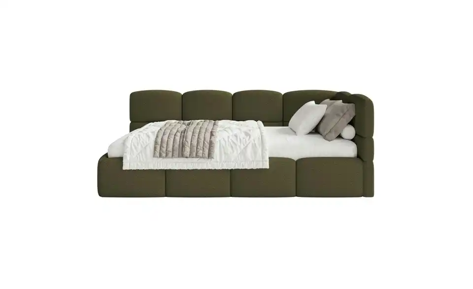 Selsey Polsterliege Cloudy mit Matratze und Bettkasten, Frontansicht