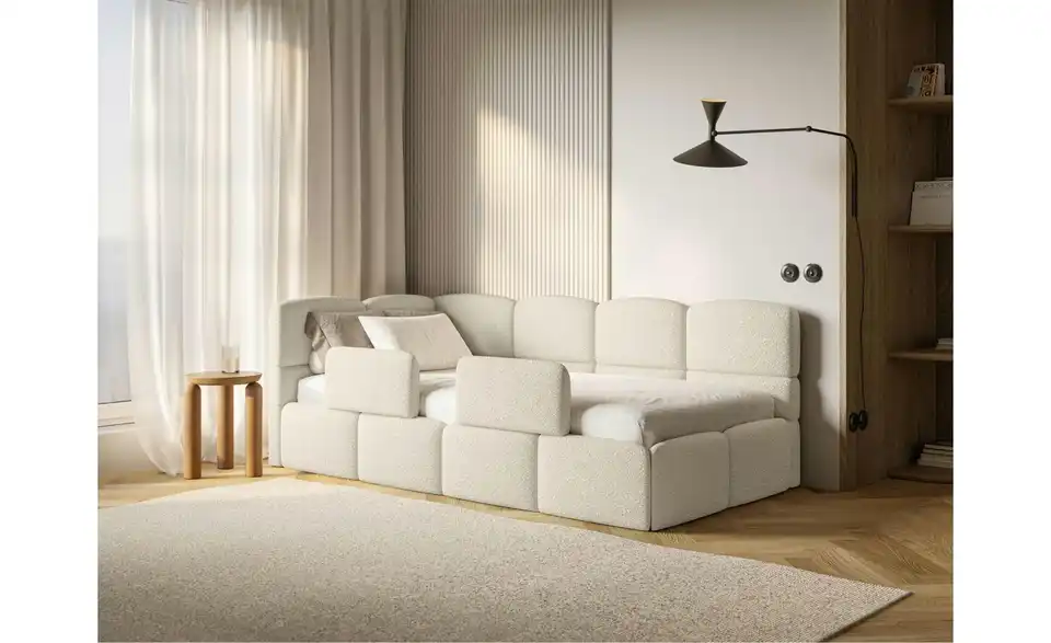 Selsey Polsterliege Cloudy mit Matratze und Rausfallschutz, in Wohnsituation