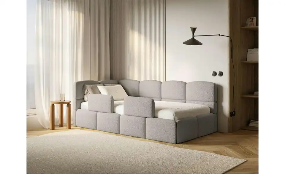 Selsey Polsterliege Cloudy mit Matratze und Rausfallschutz, in Wohnsituation